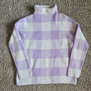 Christian Siriano Purple and Cream Cowl Neck Sweater Womens Medium